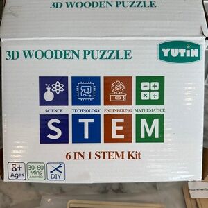 3D Wooden STEM Puzzle Kit - 6 in 1 stem kit